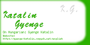 katalin gyenge business card